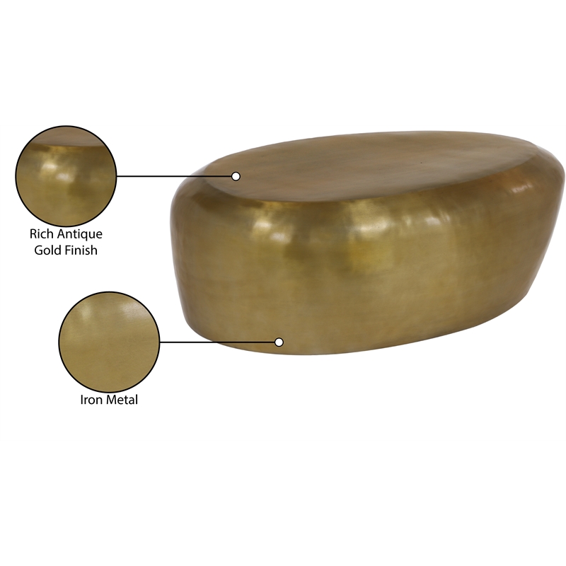 Meridian Furniture Capsule Gold Aluminum Coffee Table