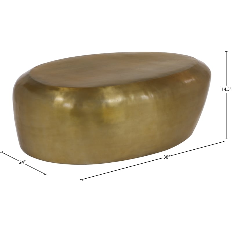 Meridian Furniture Capsule Gold Aluminum Coffee Table