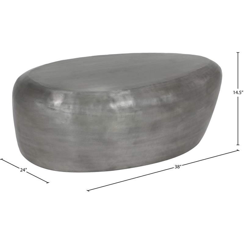 Meridian Furniture Capsule Silver Aluminum Coffee Table