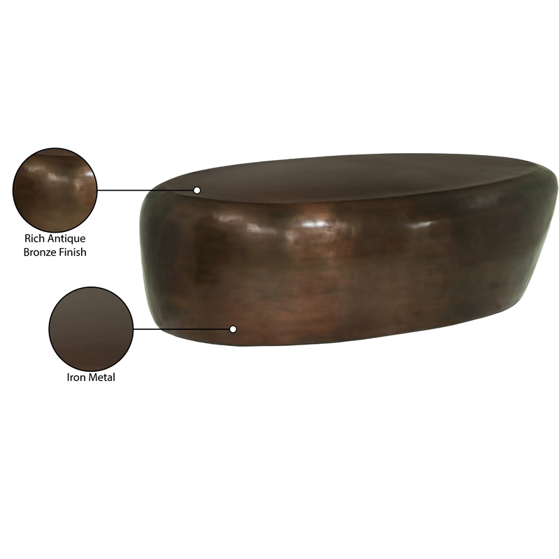 Meridian Furniture Capsule Brown Aluminum Coffee Table