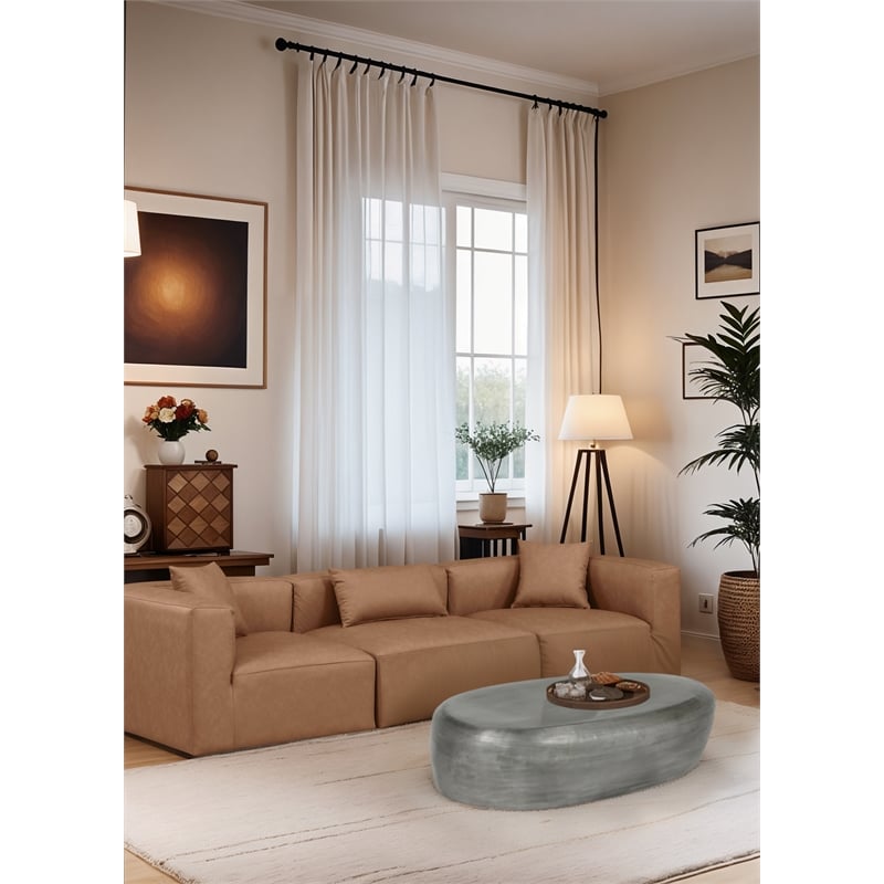 Meridian Furniture Capsule Silver Aluminum Coffee Table