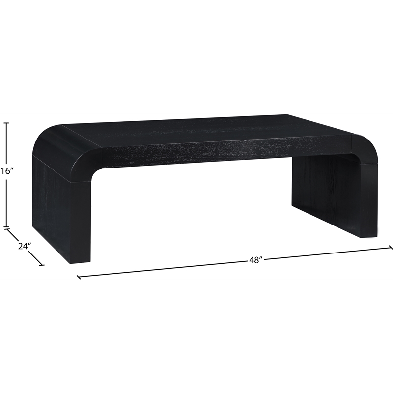 Meridian Furniture Toulon Black Oak Veneer Coffee Table