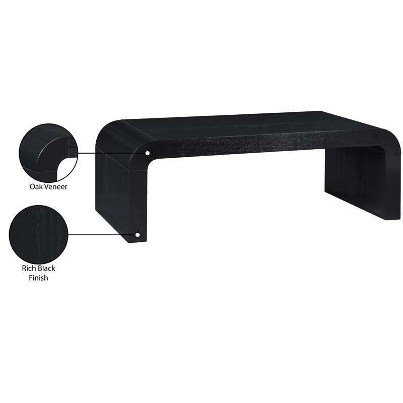 Meridian Furniture Toulon Black Oak Veneer Coffee Table