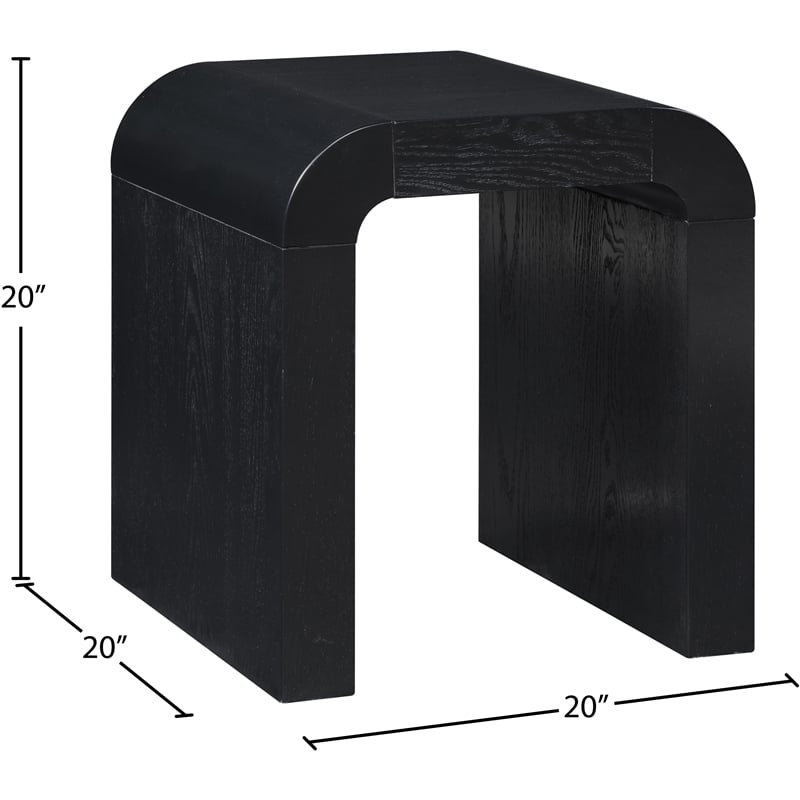 Meridian Furniture Toulon Black Oak Veneer End Table