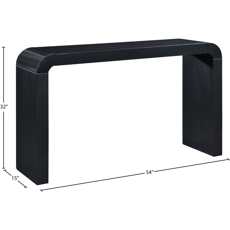 Meridian Furniture Toulon Black Oak Veneer Console Table