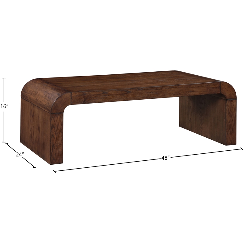 Meridian Furniture Toulon Brown Oak Veneer Coffee Table