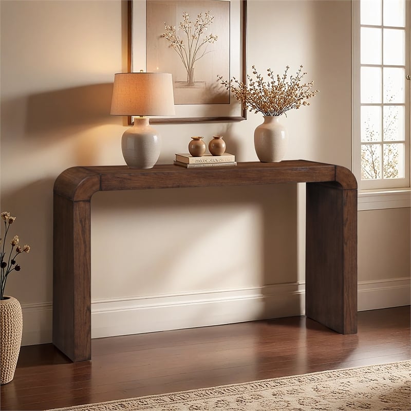 Meridian Furniture Toulon Brown Oak Veneer Console Table