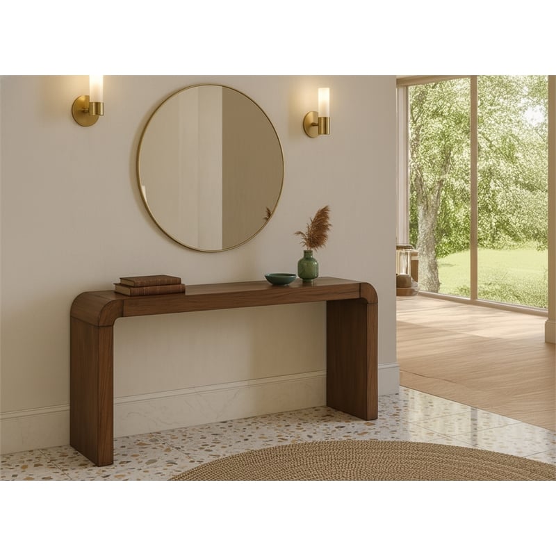 Meridian Furniture Toulon Brown Oak Veneer Console Table
