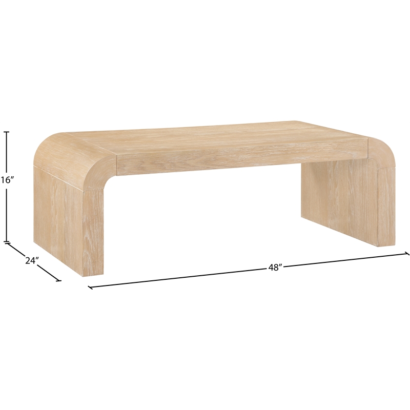 Meridian Furniture Toulon Natural Oak Veneer Coffee Table