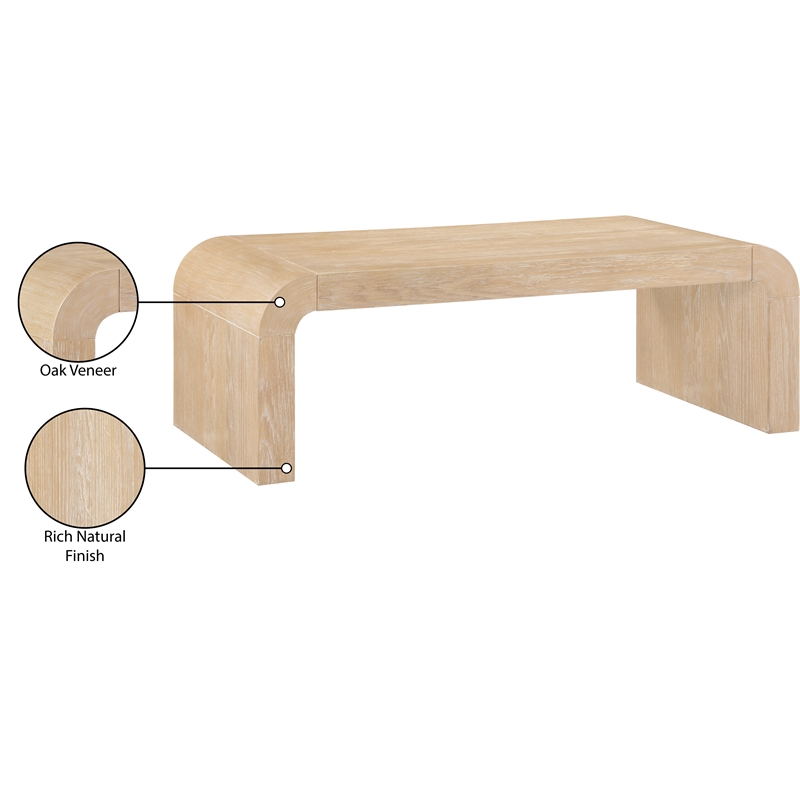 Meridian Furniture Toulon Natural Oak Veneer Coffee Table