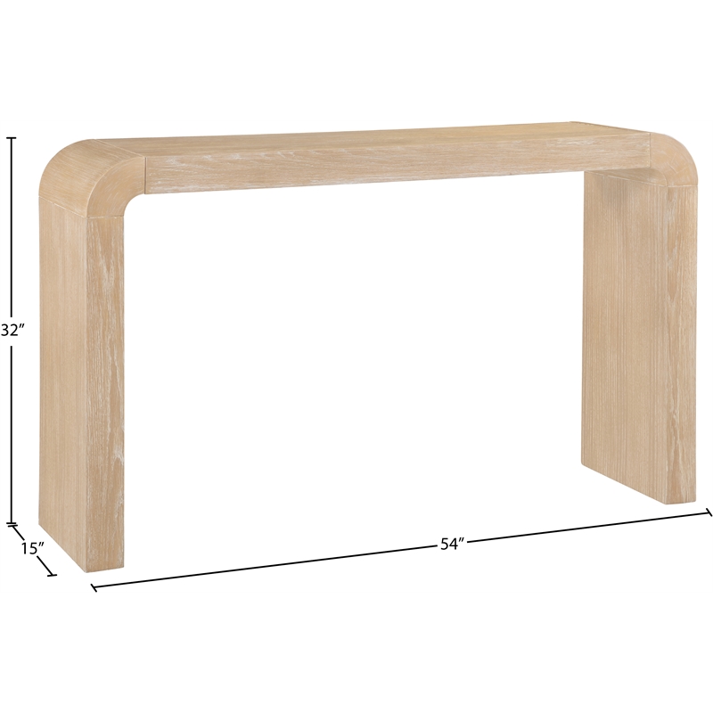 Meridian Furniture Toulon Natural Oak Veneer Console Table