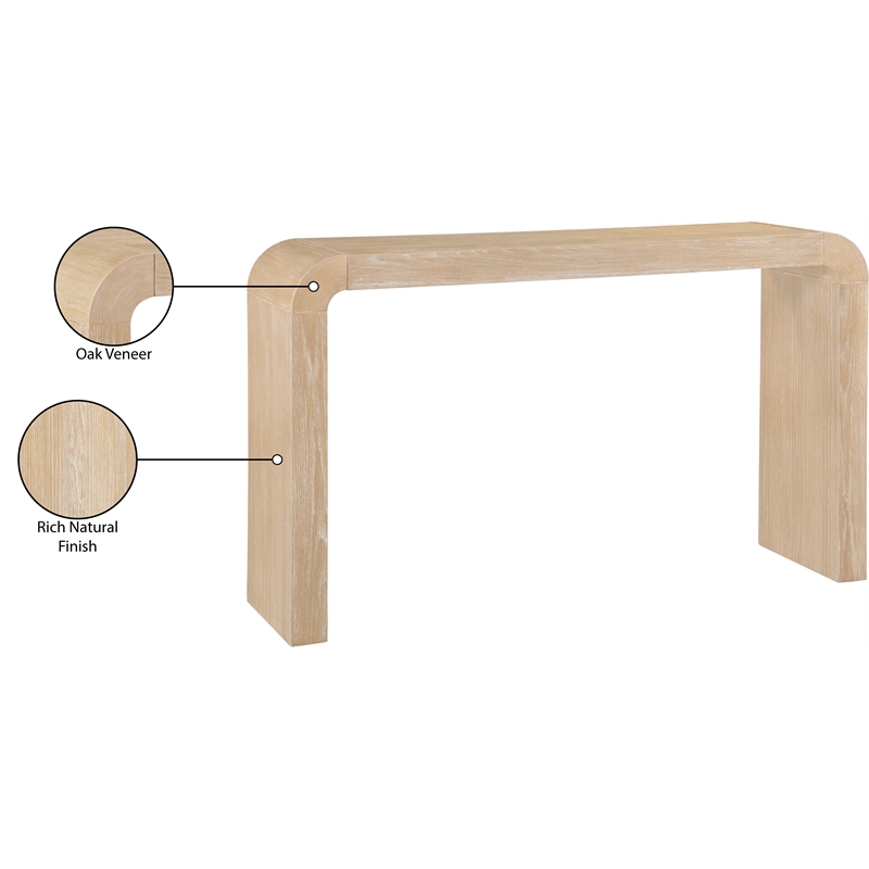 Meridian Furniture Toulon Natural Oak Veneer Console Table