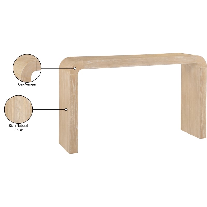 Meridian Furniture Toulon Natural Oak Veneer Console Table
