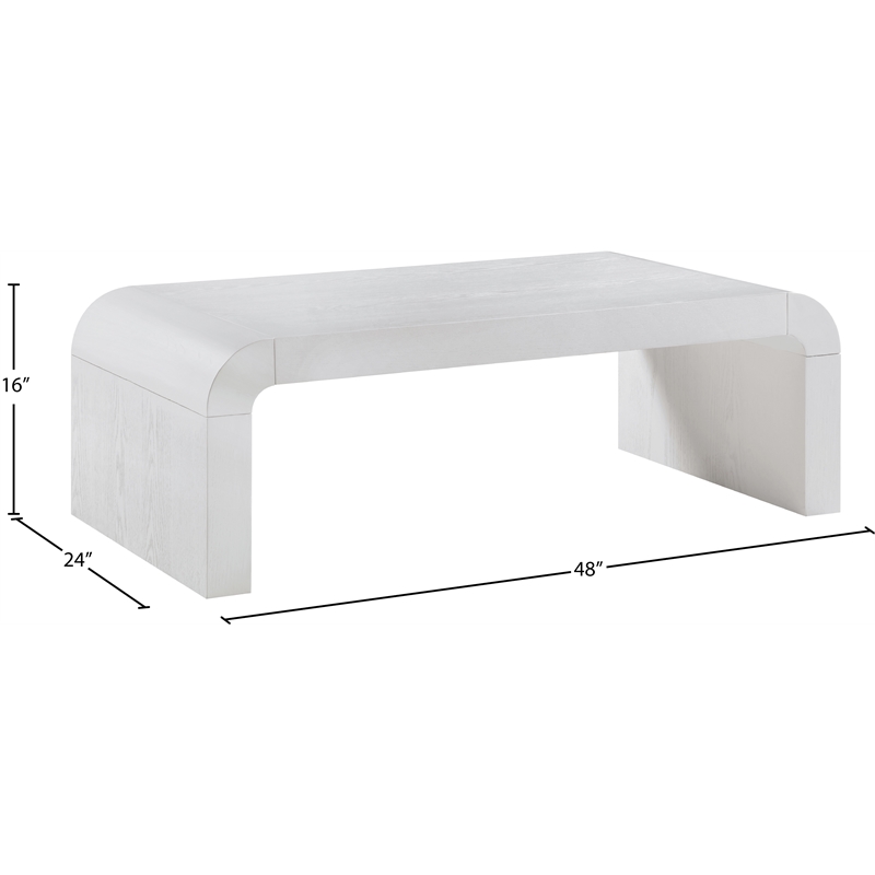 Meridian Furniture Toulon White Oak Veneer Coffee Table