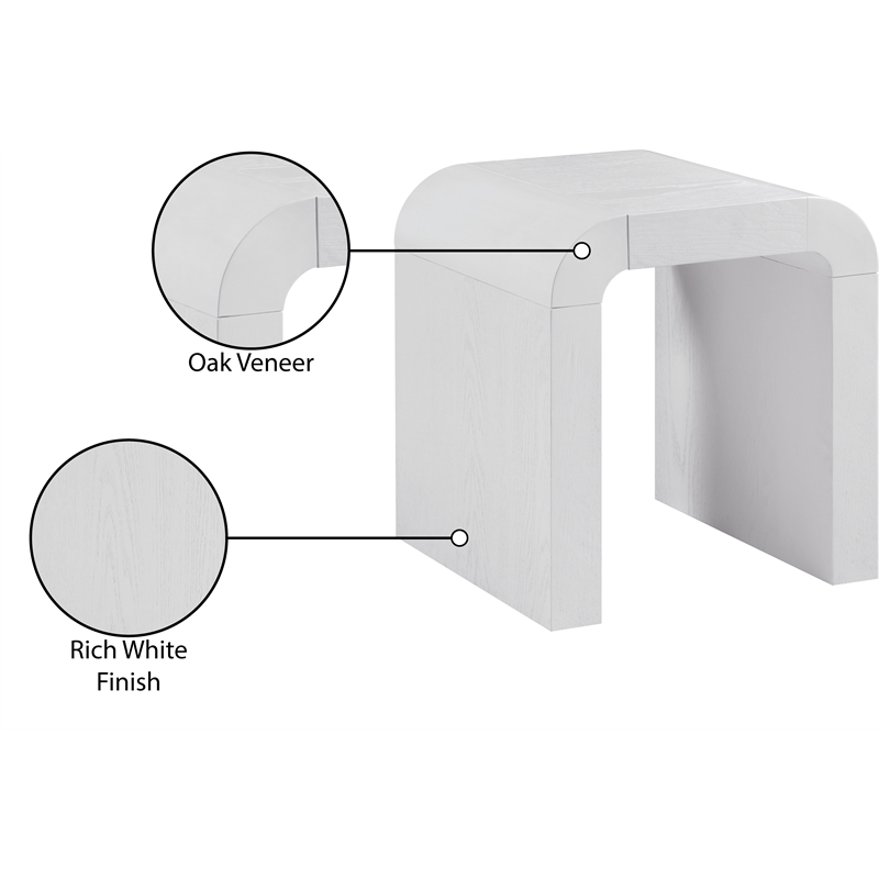 Meridian Furniture Toulon White Oak Veneer End Table