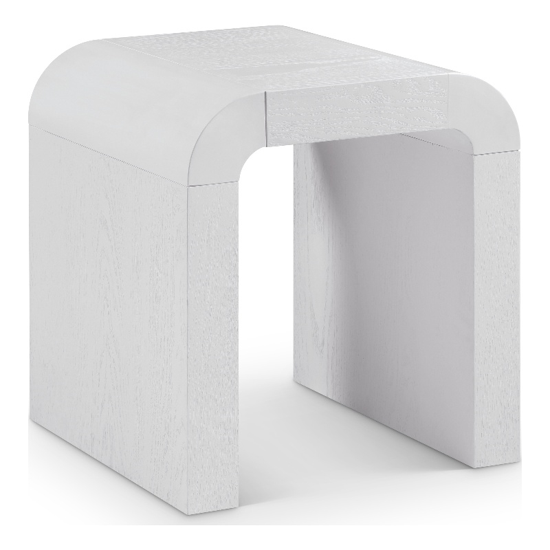 Meridian Furniture Toulon White Oak Veneer End Table