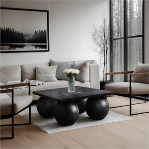 Meridian Furniture Fitch Black Oak Veneer Coffee Table