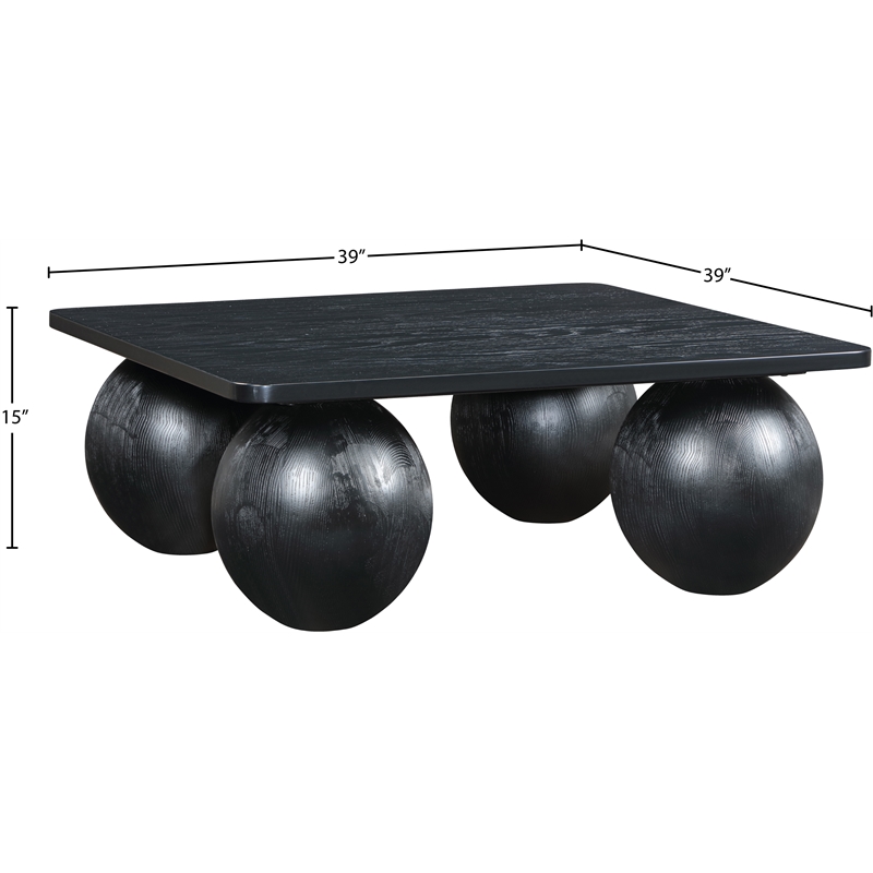 Meridian Furniture Fitch Black Oak Veneer Coffee Table