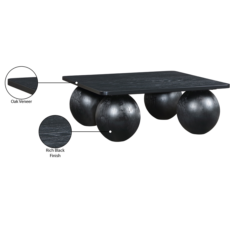 Meridian Furniture Fitch Black Oak Veneer Coffee Table