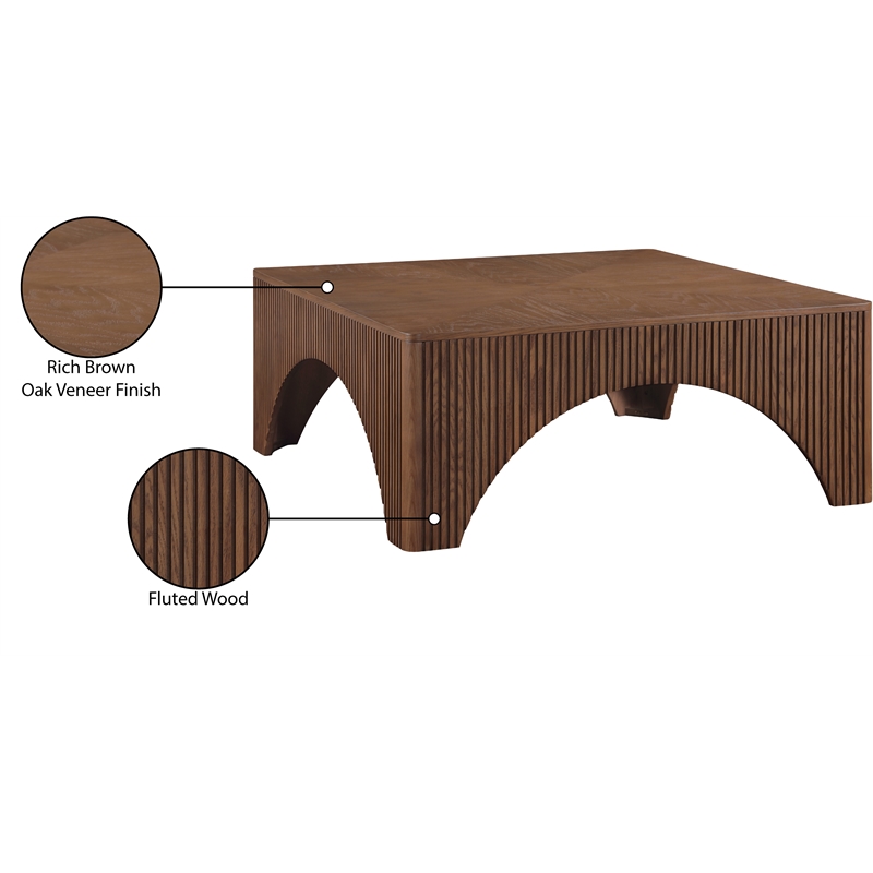 Meridian Furniture Toulon Brown Oak Veneer Coffee Table