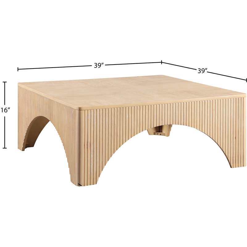 Meridian Furniture Toulon Natural Oak Veneer Coffee Table