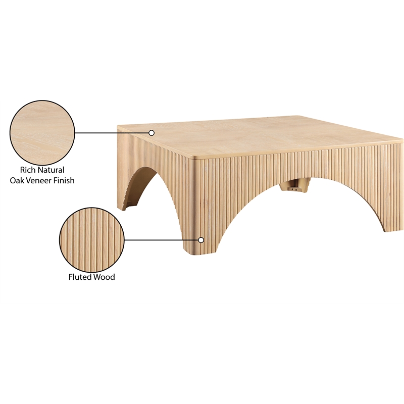 Meridian Furniture Toulon Natural Oak Veneer Coffee Table