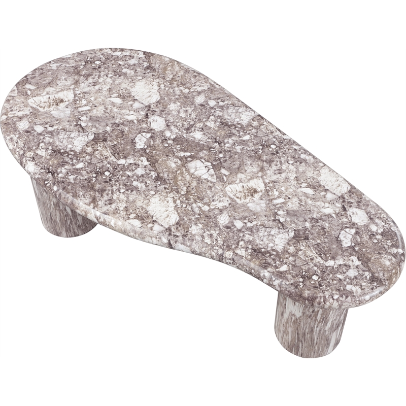 Meridian Furniture Sassari Brown Indoor/Outdoor Concrete Coffee Table
