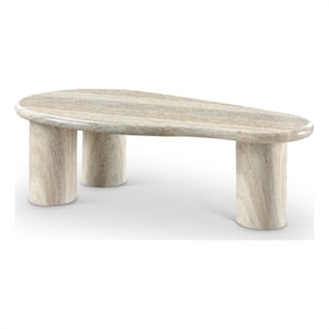 Meridian Furniture Sassari Travertine Indoor/Outdoor Concrete Coffee Table