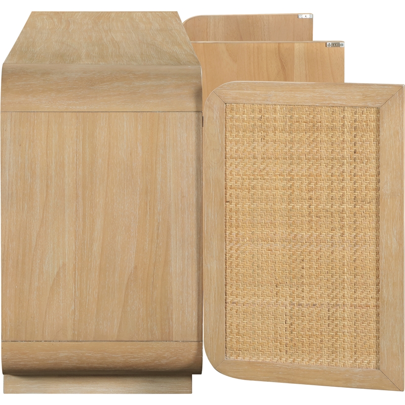 Meridian Furniture Windsor Natural Cane Wood Sideboard/Buffet