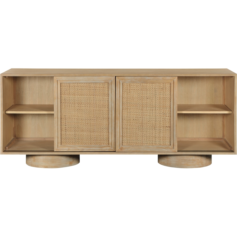 Meridian Furniture Windsor Natural Cane Wood Sideboard/Buffet