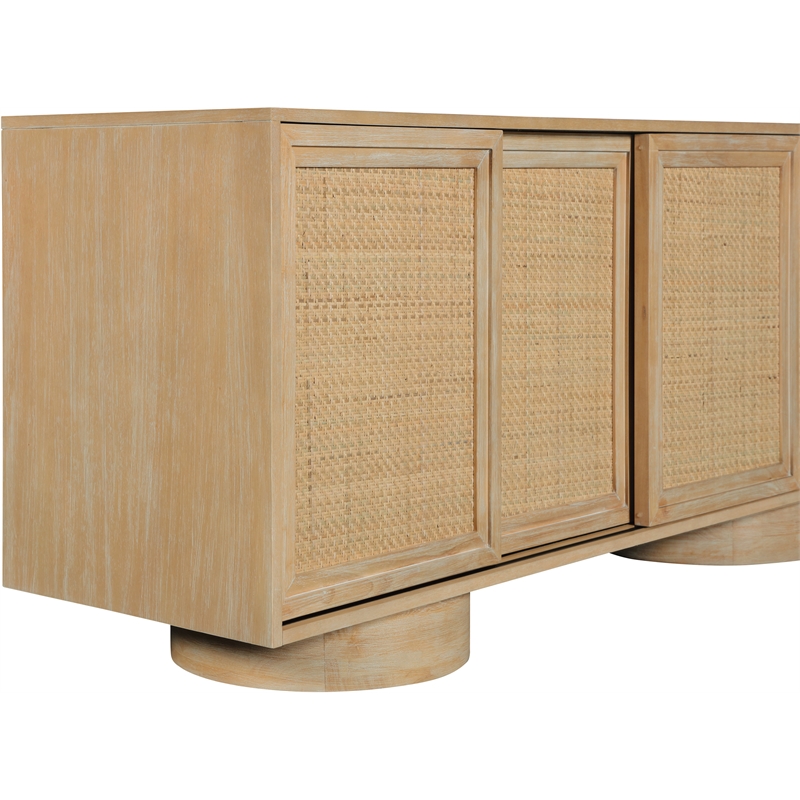 Meridian Furniture Windsor Natural Cane Wood Sideboard/Buffet