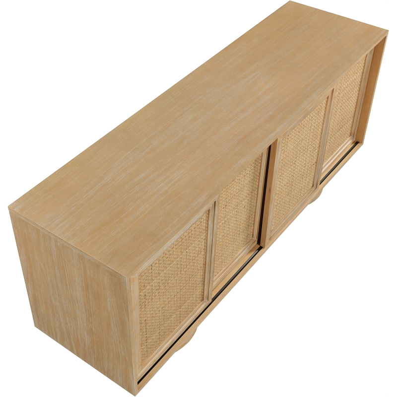 Meridian Furniture Windsor Natural Cane Wood Sideboard/Buffet
