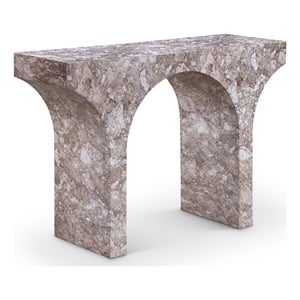 Meridian Furniture Pomezia Brown Marble Finish Console Table