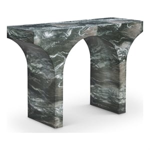 Meridian Furniture Pomezia Green Marble Finish Console Table
