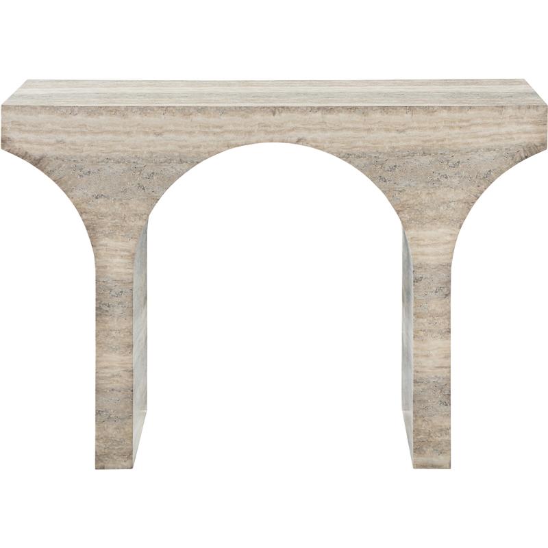 Meridian Furniture Pomezia Travertine Finish Console Table
