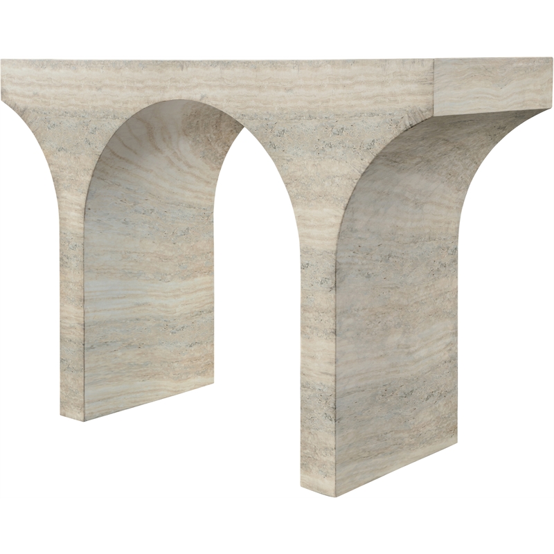 Meridian Furniture Pomezia Travertine Finish Console Table
