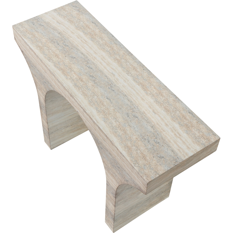 Meridian Furniture Pomezia Travertine Finish Console Table