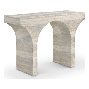 Meridian Furniture Pomezia Travertine Finish Console Table