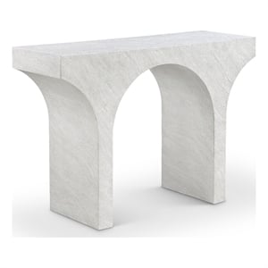 Meridian Furniture Pomezia White Marble Finish Console Table