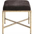Meridian Furniture Valley Brown Chenille Fabric Bench