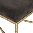 Meridian Furniture Valley Brown Chenille Fabric Bench