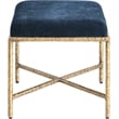 Meridian Furniture Valley Navy Chenille Fabric Bench