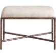 Meridian Furniture Valley Beige Chenille Fabric Bench