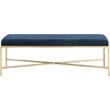 Meridian Furniture Valley Navy Chenille Fabric Bench