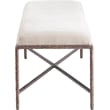 Meridian Furniture Valley Beige Chenille Fabric Bench
