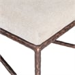 Meridian Furniture Valley Beige Chenille Fabric Bench