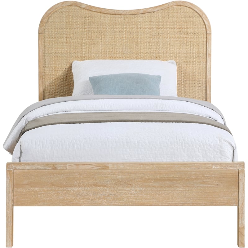 Meridian Furniture Windsor Solid Wood And Natural Cane Twin Bed
