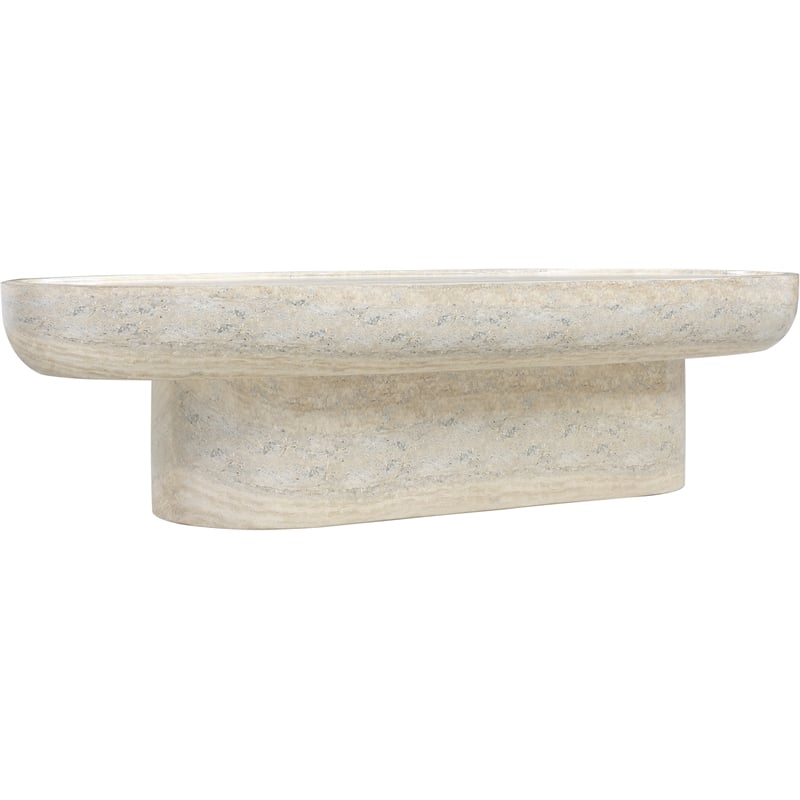 Meridian Furniture Tivoli Travertine Finish Concrete Indoor/Outdoor Coffee Table