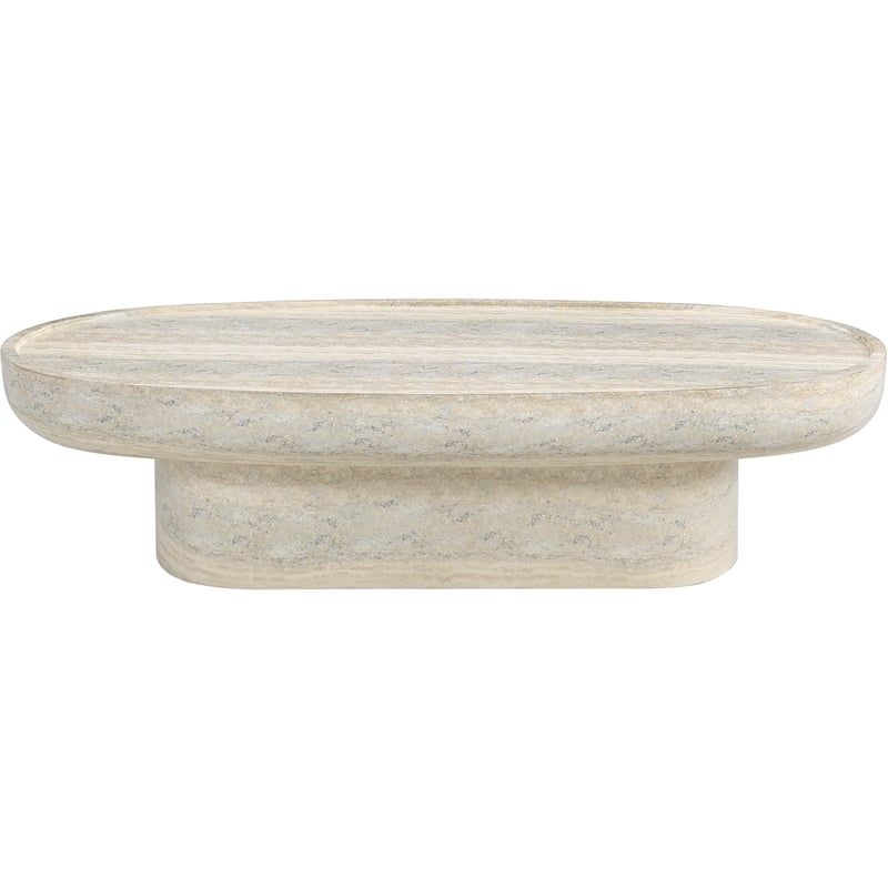 Meridian Furniture Tivoli Travertine Finish Concrete Indoor/Outdoor Coffee Table