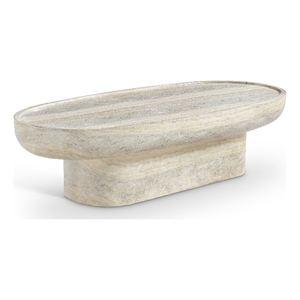 Meridian Furniture Tivoli Travertine Finish Concrete Indoor/Outdoor Coffee Table